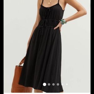 ANTHROPOLOGIE South Filly Goods, Black midi-length sundress. Sleeveless Size L